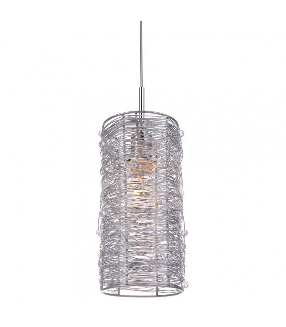 Linton Silver Metal Pendelleuchte 1 Birne 24cm
