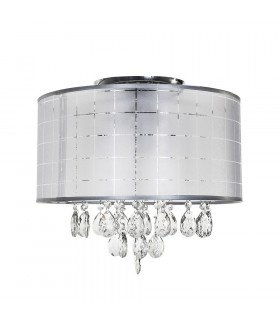 Plafonnier Design Kiki Métal Chrome 3 ampoules 40cm