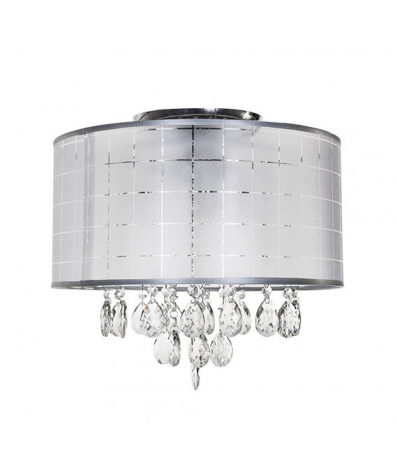 Plafoniera Design Kiki Metallo Cromo 3 lampadine 40cm