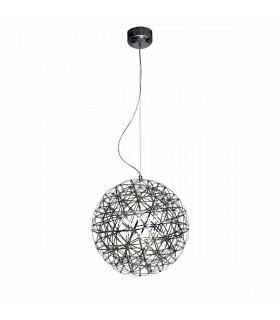 Suspension Adrian Acier inoxydable Chrome 92 ampoules 50cm
