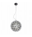 Suspension Adrian Acier inoxydable Chrome 92 ampoules 50cm