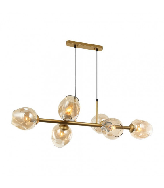 Borgo Golden Steel Pendant 6 bulbs 97cm