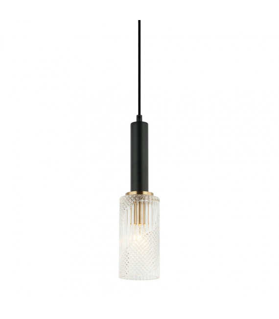 Design pendant Perola Steel Black 1 bulb 112cm