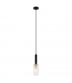 Design pendant Perola Steel Black 1 bulb 112cm
