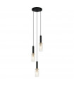 Pendant Perola Steel Black 3 bulbs 132cm