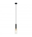 Design pendant Perola Steel Black 1 bulb 112cm