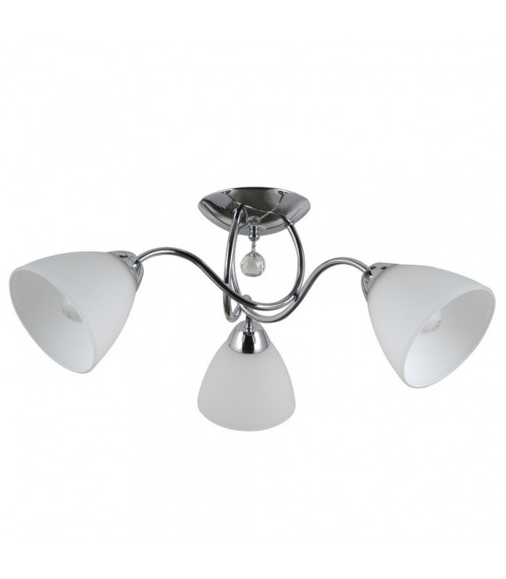 Ceiling light Lugano Chrome Steel 3 bulbs 18cm