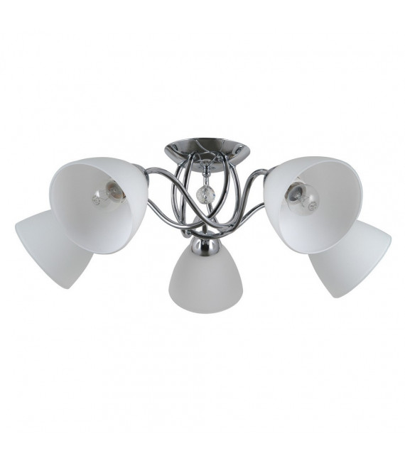 Plafonnier Lugano Acier Chrome 5 ampoules 18cm