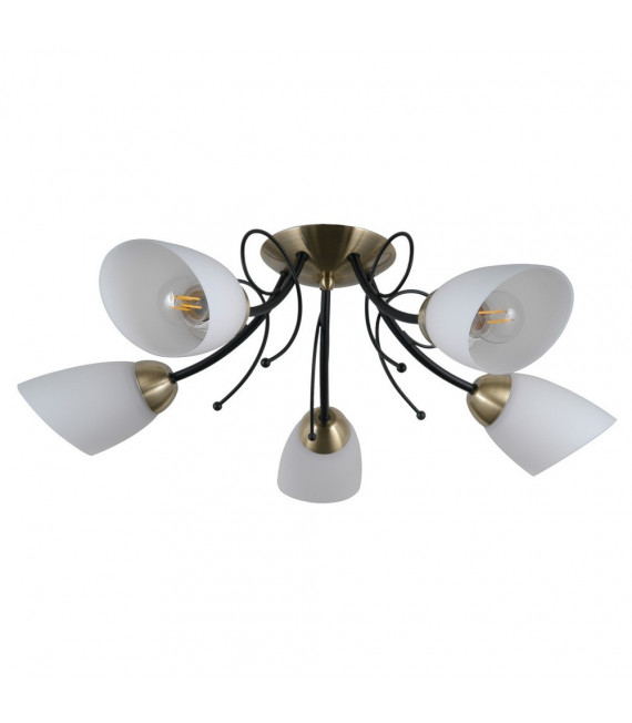 Deckenleuchte Cristina Black Steel 5-flammig 22cm