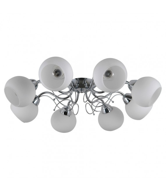 Ceiling light Masseri Chrome Steel 8 bulbs 25cm