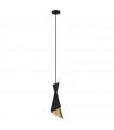 Design pendant Malia Steel Black 1 bulb 108cm