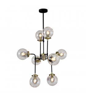 Pendelleuchte Odelia Steel Antik Bronze 8 Glühbirnen 150cm