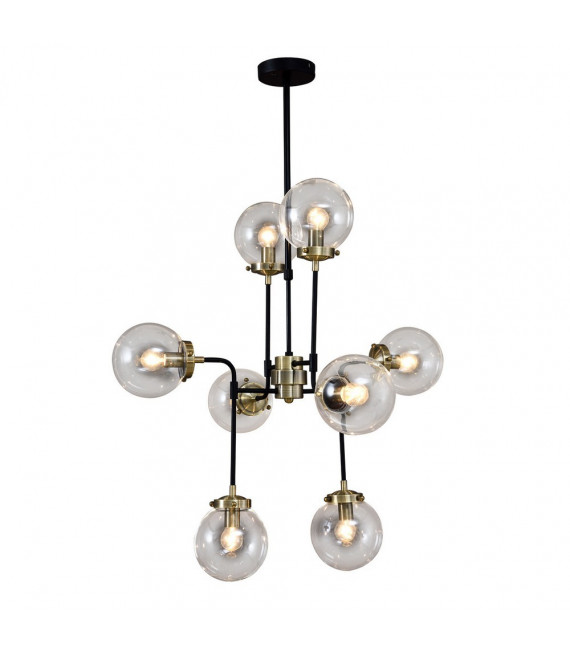 Pendelleuchte Odelia Steel Antik Bronze 8 Glühbirnen 150cm