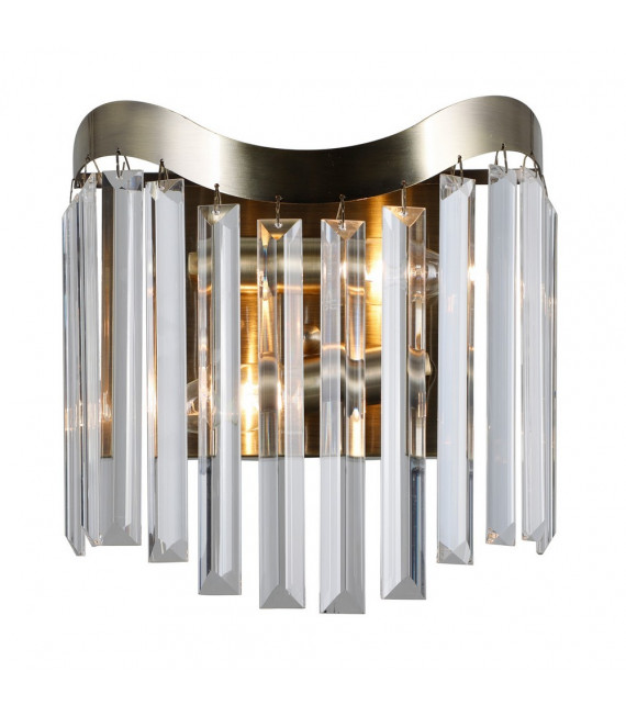 Lampada da parete design Sabrig 2 lampadine Bronzo antico
