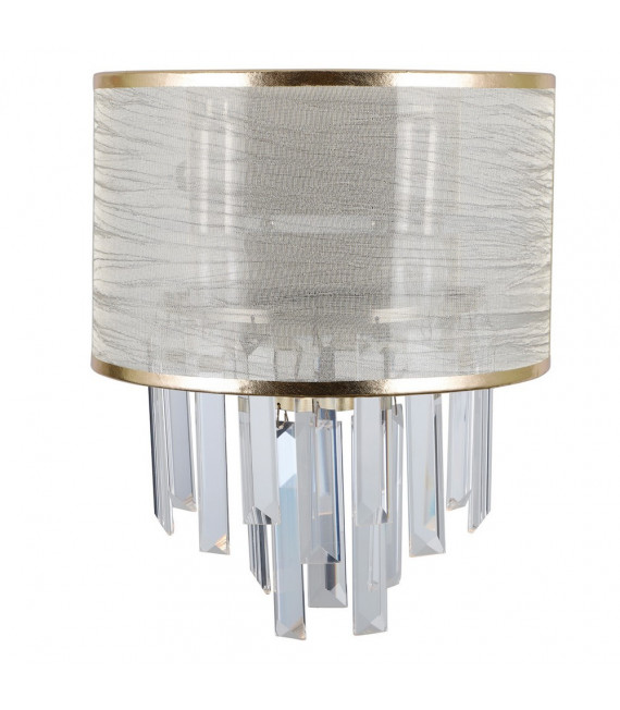 Lampada da parete design Torreia 2 lampadine Acciaio Ottone antico