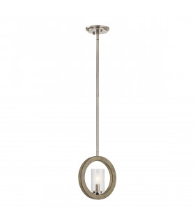 Sospensione Grande Vetro trasparente, acciaio Grigio antico 1 lampadina Sospensione: 23,2 cm Parete: 33,8 cm cm