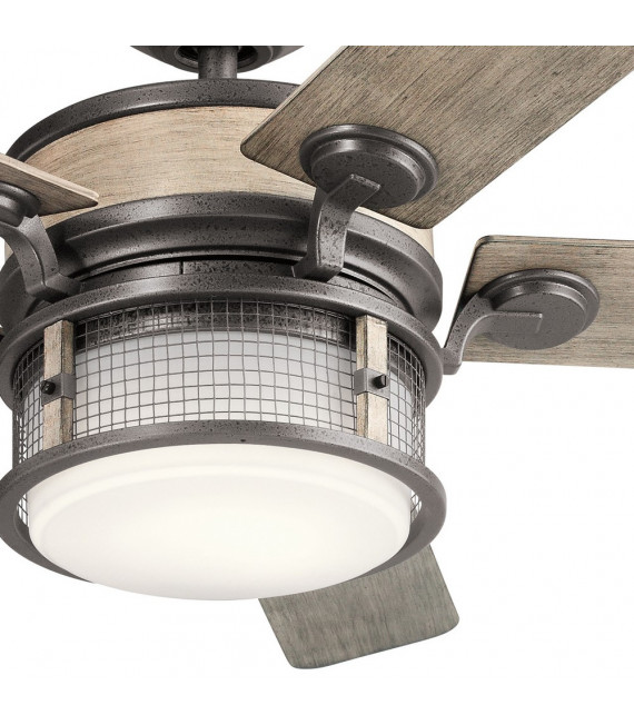 Ventilador De Techo Kichler Gris Envejecido 42 Cm