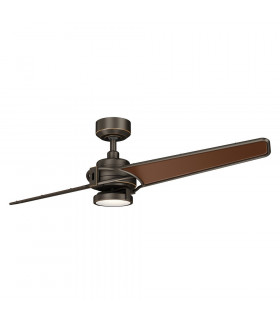 Plafonnier ventilateur Kichler Bronze brossé d'huile ampoules 35cmcm