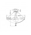 Ceiling light Chateau Glass, steel Mocha bronze 2 bulbs 33.4cm