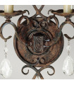 Wall light Chateau Steel, mocha bronze crystal 2 bulbs 29.8cm