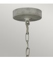 Chandelier sans abats jours Maryville Bois,acier Gris lavé 6 ampoules 74,3cm