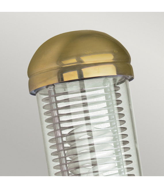 Modern wall light Lymington Brass, teak 1 bulb 30.5cm