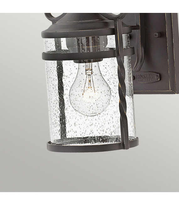 Casa garden lantern Clear glass, aluminum Aged black 1 bulb 33cm