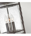 Casa lantern pendant lamp Aluminium, clear seeded glass Aged black 3 bulbs 59.8cm