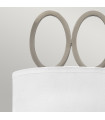 Lampe avec abat jour Jules Lin blanc,acier Nickel brossé 2 ampoules 51,5cm