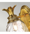 Plantation bathroom wall light Clear, solid brass Burnt brass 1 bulb 21.9cm