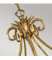 Plantation pendant lamp Solid brass, Transparent Burnt brass 5 bulbs 62.2cm