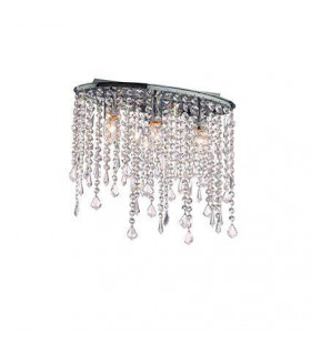 Plafón de diseño Rain Chrome 3 bombillas 36cm