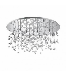 Plafoniera Design Neve Cromo 15 lampadine 31,5cm