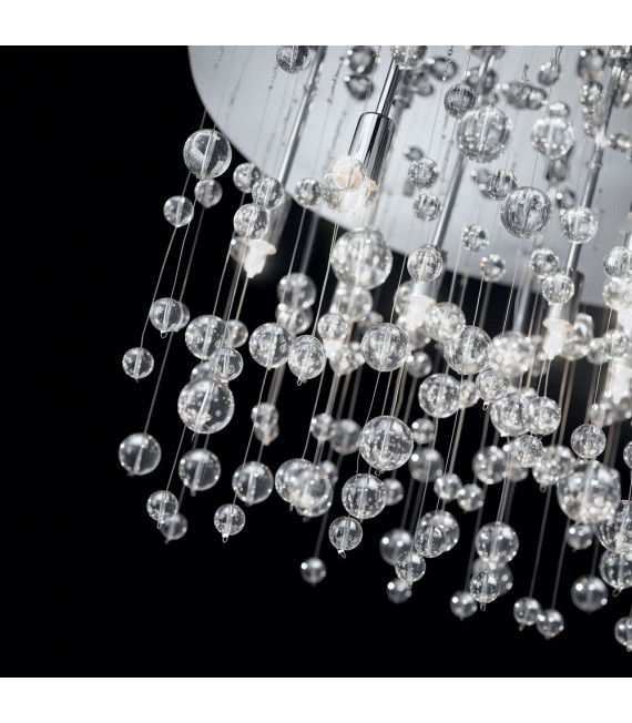 Plafoniera Design Neve Cromo 15 lampadine 31,5cm