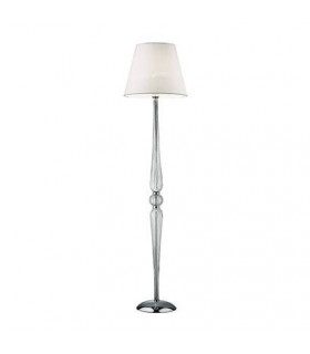 Lampadaire Dorothy Verre,métal,PVC Chrome, blanc,Transparent 1 ampoule 165cm