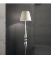 Lampadaire Dorothy Verre,métal,PVC Chrome, blanc,Transparent 1 ampoule 165cm