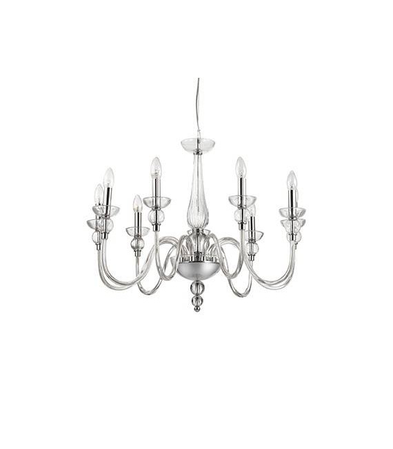 Candelabra without lampshades Doge Clear glass 9 bulbs 70cm