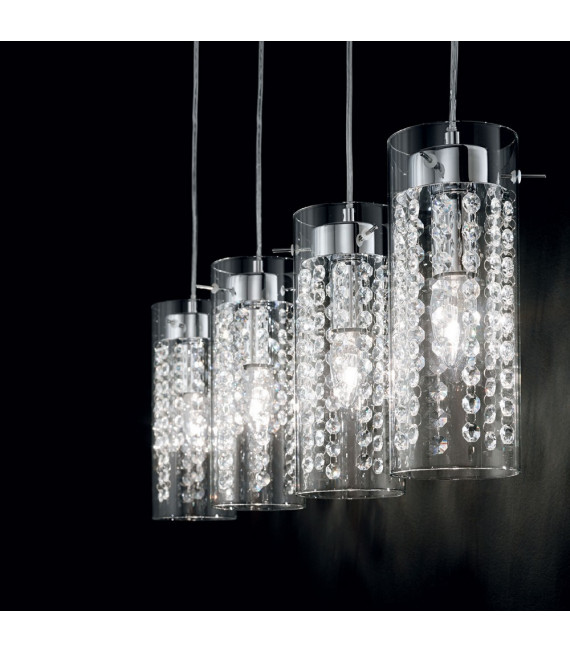 Iguazu pendant lamp 4 chrome bulbs