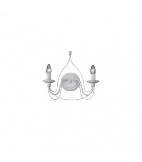 Corte Aplique de metal marrón óxido 2 bombillas 37cm