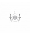 Applique murale Corte Métal Brun rouille 2 ampoules 37cm