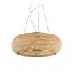 Suspension LED intégré Pasha Verre,cristal,métal Or 10 ampoules 28cm