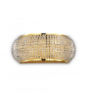 Design-Wandleuchte Pasha Gold Metal 3-flammig 12cm