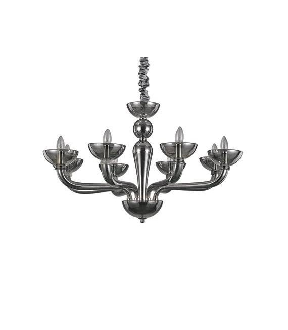 Candelabra without lampshades Casanova Smoked Glass 8 bulbs 70cm