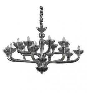 Kerzenleuchter ohne Lampenschirm Casanova Rauchglas 16 Glühbirnen 65cm