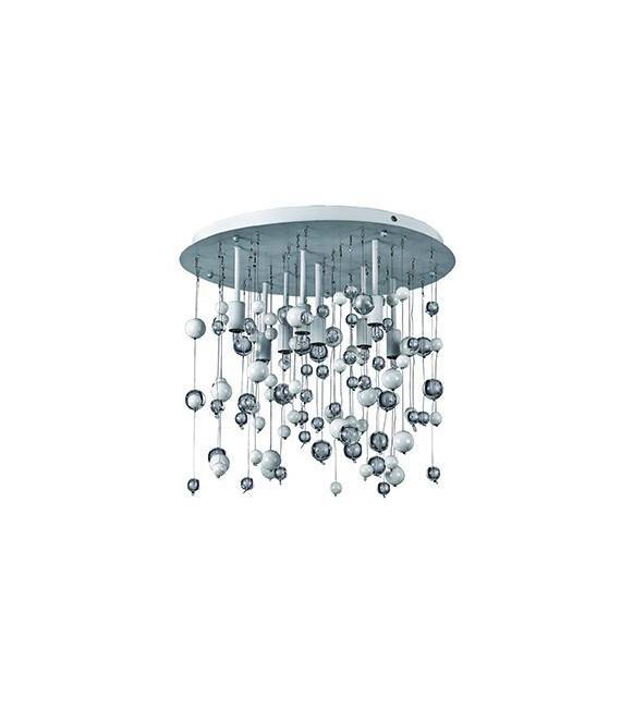 Neve pendant light white 8 bulbs 31.5cm