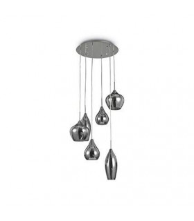 Soft 6-bulb pendant light Gray