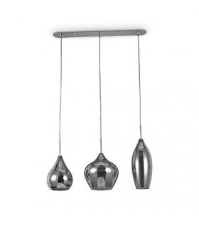Lámpara colgante Soft 3 luces Gris