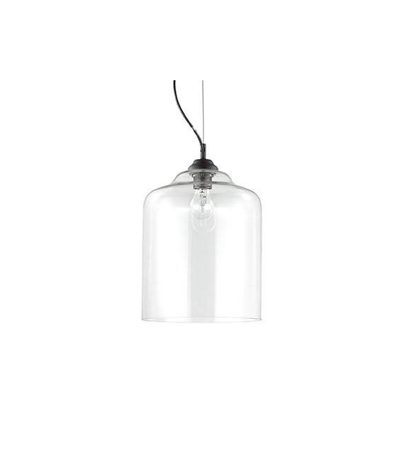 Bistro Black Glass Pendant 1 bulb 45cm