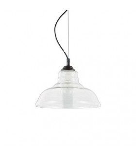 Bistro Black Glass Colgante 1 bombilla 30cm