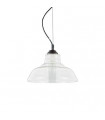 Suspension Bistro Verre Noir 1 ampoule 30cm